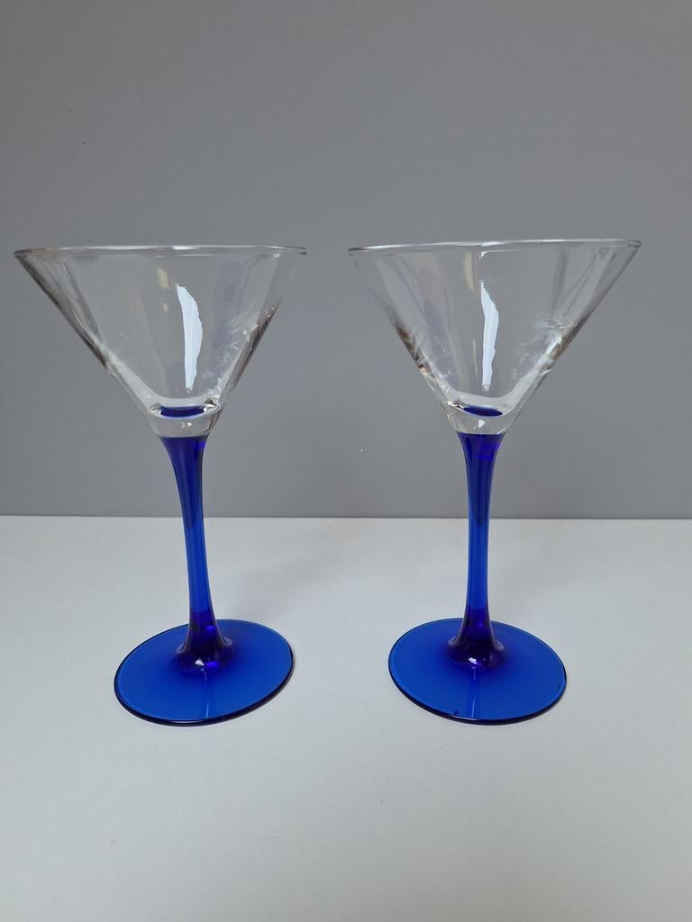 Martini glazen 2 stuks, Ophalen, Zo goed als nieuw, Overige typen