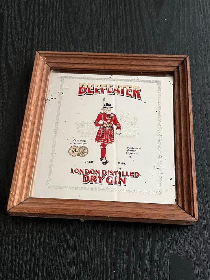Beefeater London Dry Gin Spiegel barspiegel, Antiek en Kunst, Antiek | Wandborden en Tegels, Ophalen of Verzenden