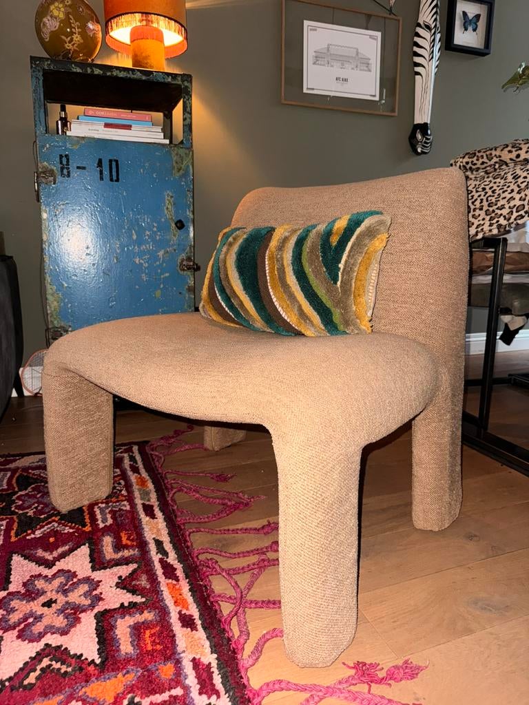 Fauteuil oker, Ophalen, Zo goed als nieuw, Minder dan 75 cm, 50 tot 75 cm