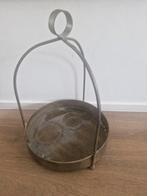 Decoratief metalen dienblad met handvat, Huis en Inrichting, Woonaccessoires | Dienbladen, Ophalen of Verzenden, Gebruikt, Rond