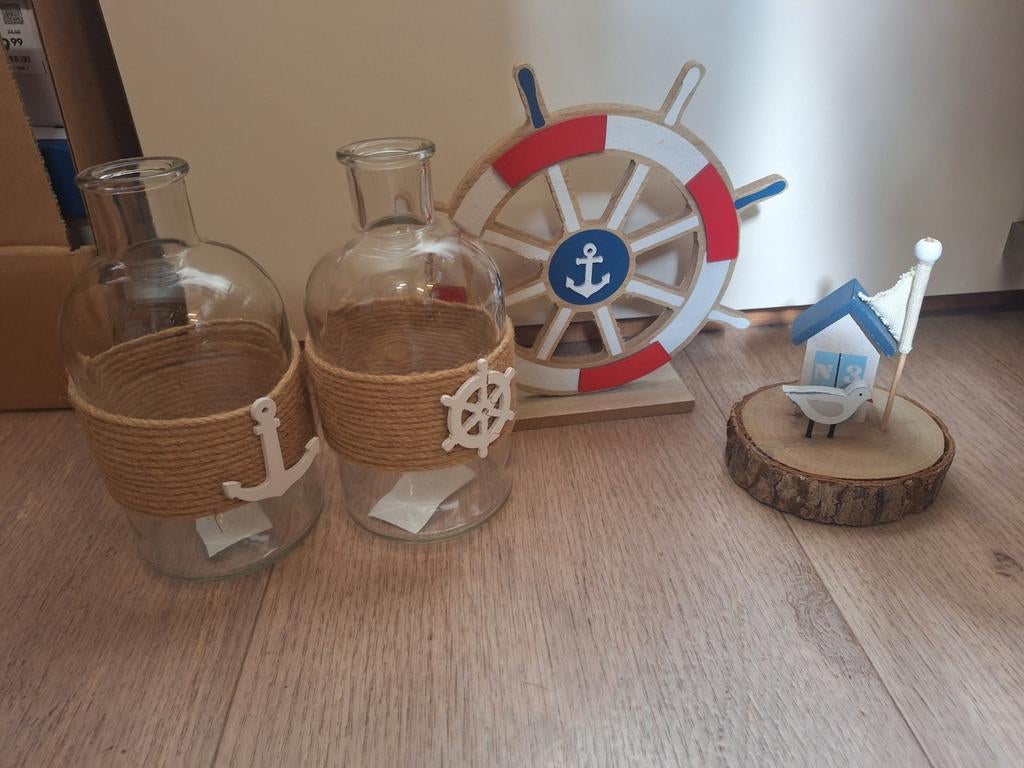 Scheeps setje decoratie, Ophalen of Verzenden, Gebruikt, Versiering