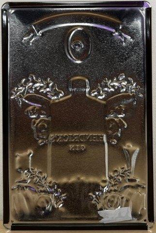 Hendricks Gin logo relief reclamebord van metaal wandbord, Reclamebord, Info@deconoord.nl, Deco Noord, Nieuw