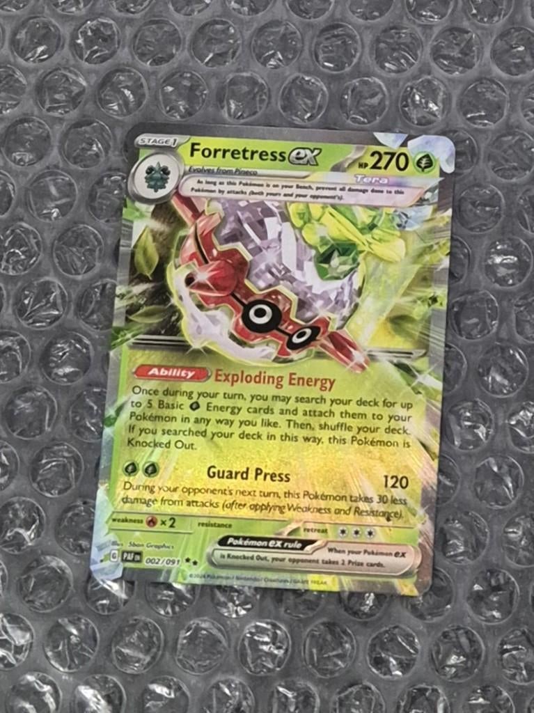 Forretress ex 002/091 Paldean Fates Scarlet & Violet PAF, Ophalen of Verzenden, Zo goed als nieuw, Losse kaart, Foil