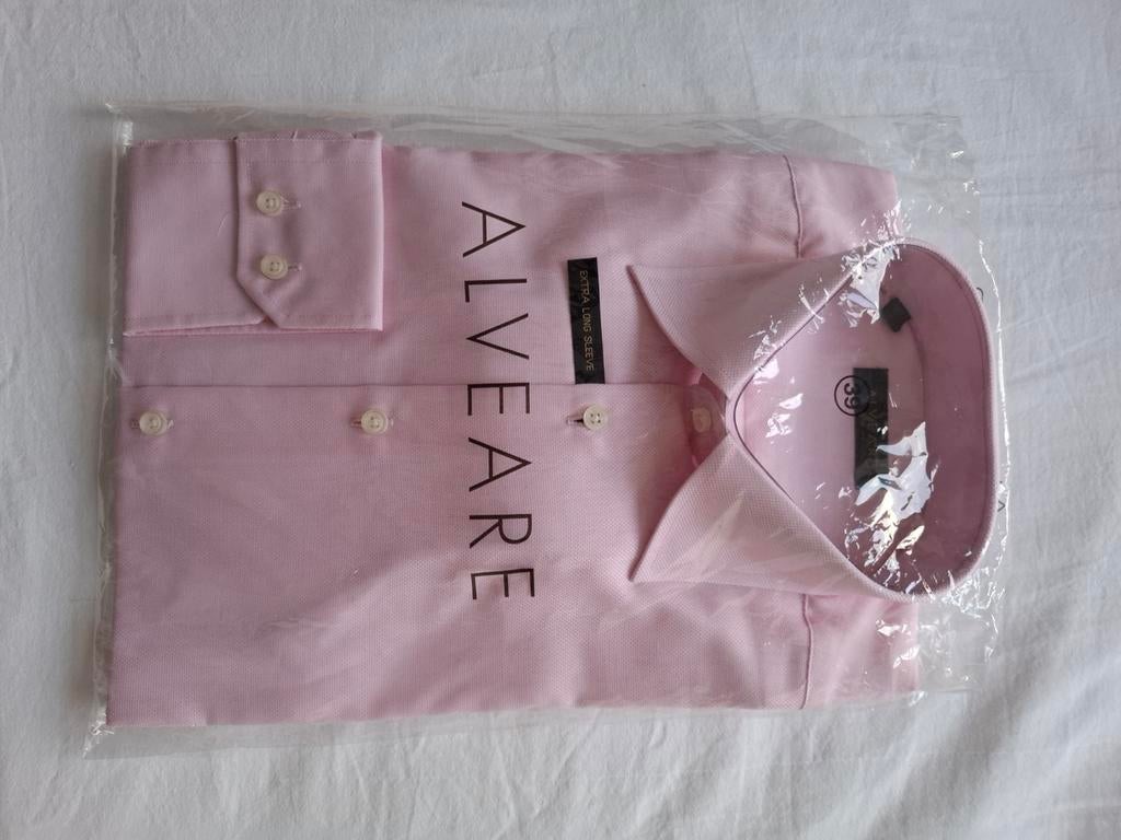Nieuw Alveare overhemd maat 39, extra lange mouw, Kleding | Heren, Overhemden, Ophalen, Nieuw, Halswijdte 39/40 (M), Roze