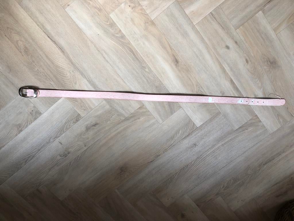 Sunset Fashion roze slangenprint riem, 95 cm, echt leer, Kleding | Dames, Riemen en Ceinturen, Minder dan 3 cm, Overige kleuren