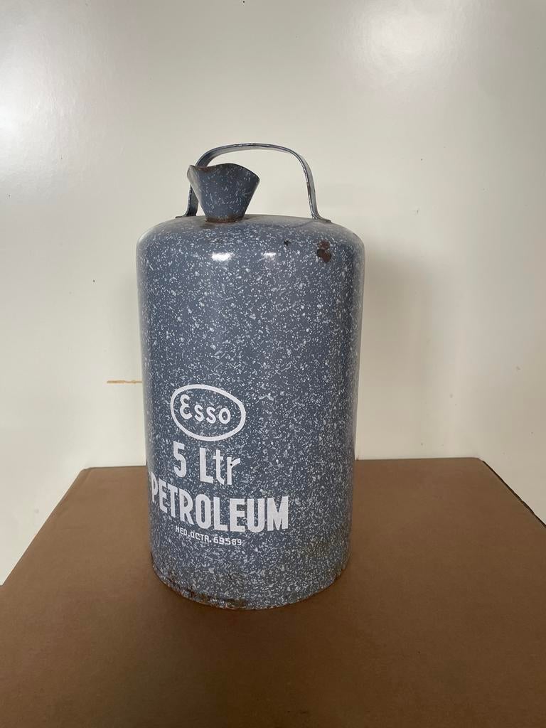 Esso 5 Ltr Petroleum Emaille Kan, Ophalen of Verzenden