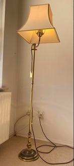 Koperen vloerlamp met klassieke creme kap, Ophalen, Zo goed als nieuw, 150 tot 200 cm