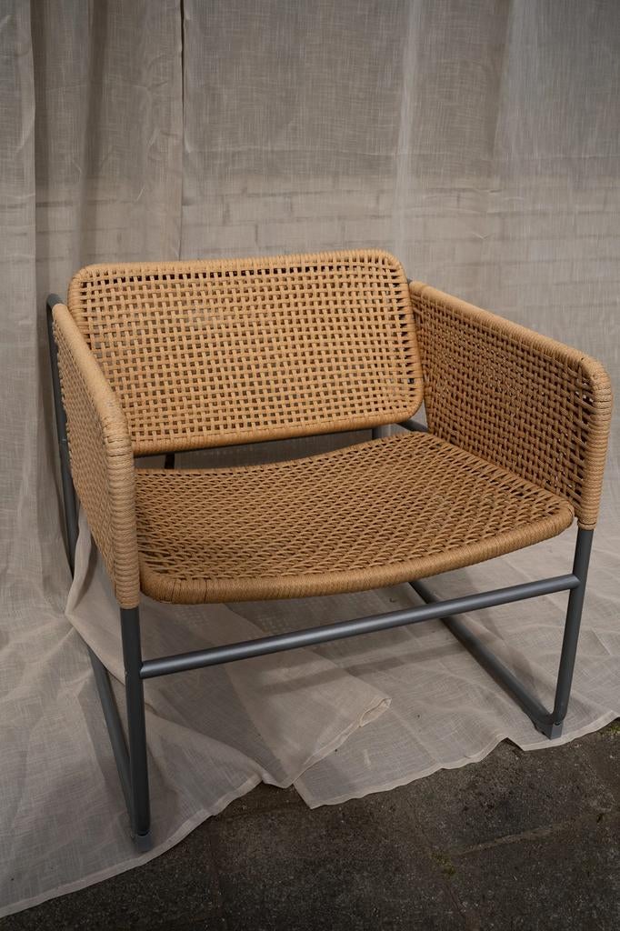 Rotan Ikea Fauteuil – designed by Piet Hein, 75 tot 100 cm, Ophalen of Verzenden, Zo goed als nieuw