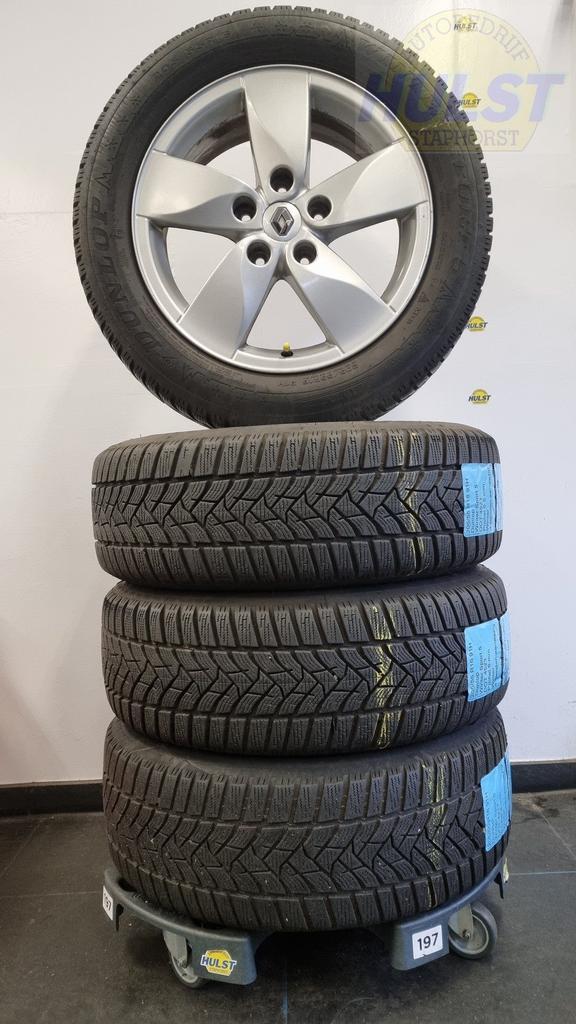 Set originele Renault velgen met Dunlop winterbanden, Auto-onderdelen, Banden en Velgen, Banden en Velgen, Winterbanden, 16 inch