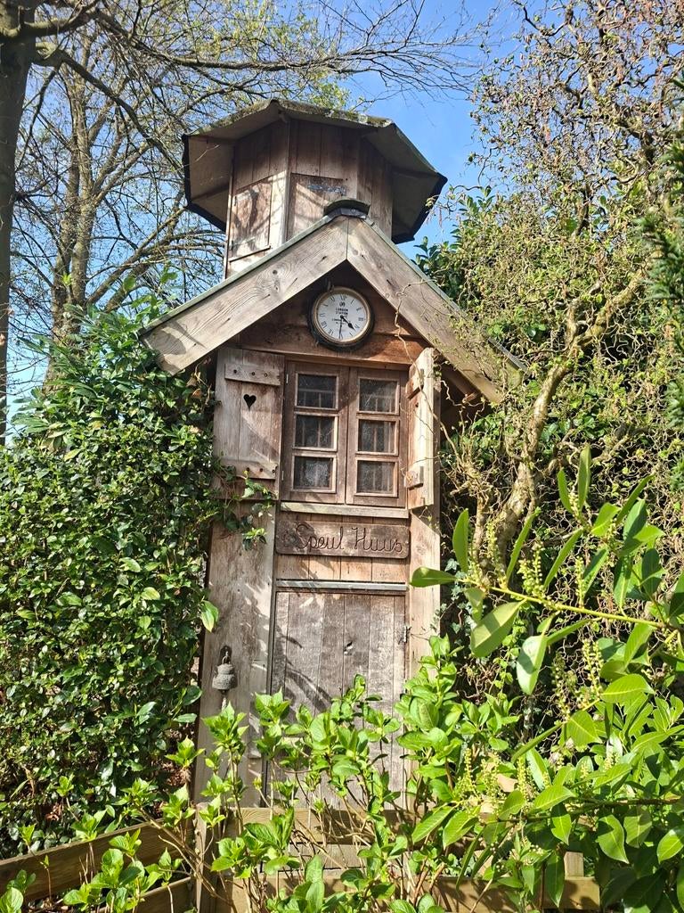 Kinder speelhuisje houten speelhuis, Ophalen, Gebruikt, Hout