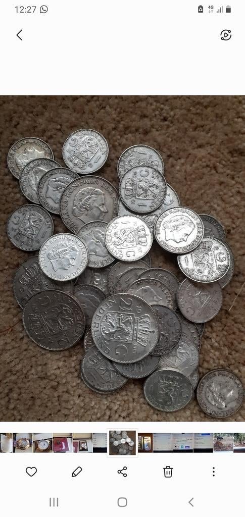 1 kilo netto zilveren guldens  rijksdaalders mix, Postzegels en Munten, Munten | Nederland, Ophalen of Verzenden, Koningin Juliana