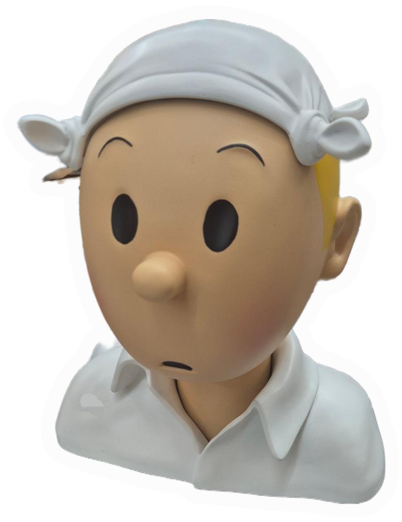 Kuifje zakdoek beeld buste no Pigeon Emett Fariboles Leblon, Ophalen of Verzenden, Kuifje, Zo goed als nieuw, Beeldje of Figuurtje