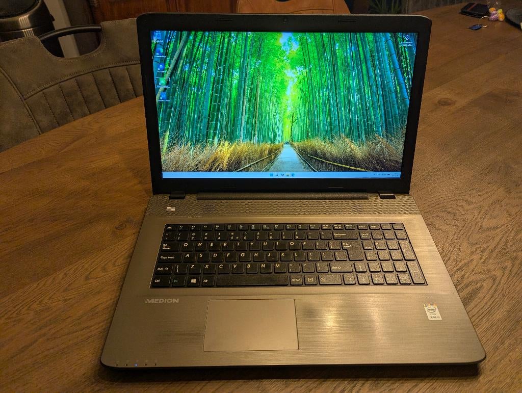 Notebook Medion Akoya E7415 | 17.3" | i3-5005U 8GB 256GB W11, 256 GB, Met videokaart, 2 tot 3 Ghz, Qwerty