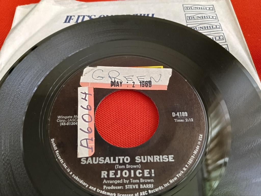 REJOICE. 1969 DUNHILL LABEL FOLK ROCK, Cd's en Dvd's, Verzenden, Zo goed als nieuw, Pop
