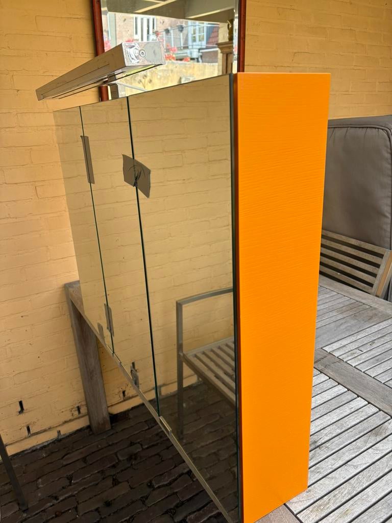 Badkamer 3 deurs spiegelkast, Ophalen, 50 tot 100 cm, Minder dan 25 cm, Minder dan 100 cm