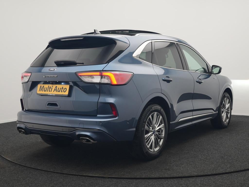Ford Kuga 2.5 Vignale PHEV 225pk Dealer O.H. | Trekhaak Af F, Gebruikt, Zwart, 4 cilinders, Blauw