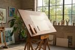 Vintage houten tekentafel / architectentafel, Doe-het-zelf en Verbouw, Tekentafels, Ophalen, Gebruikt, Minder dan 130 cm