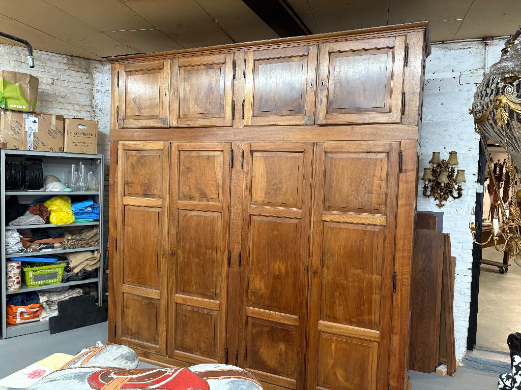 Grote antieke houten kast - notaris archiefkast 19e eeuw, Ophalen