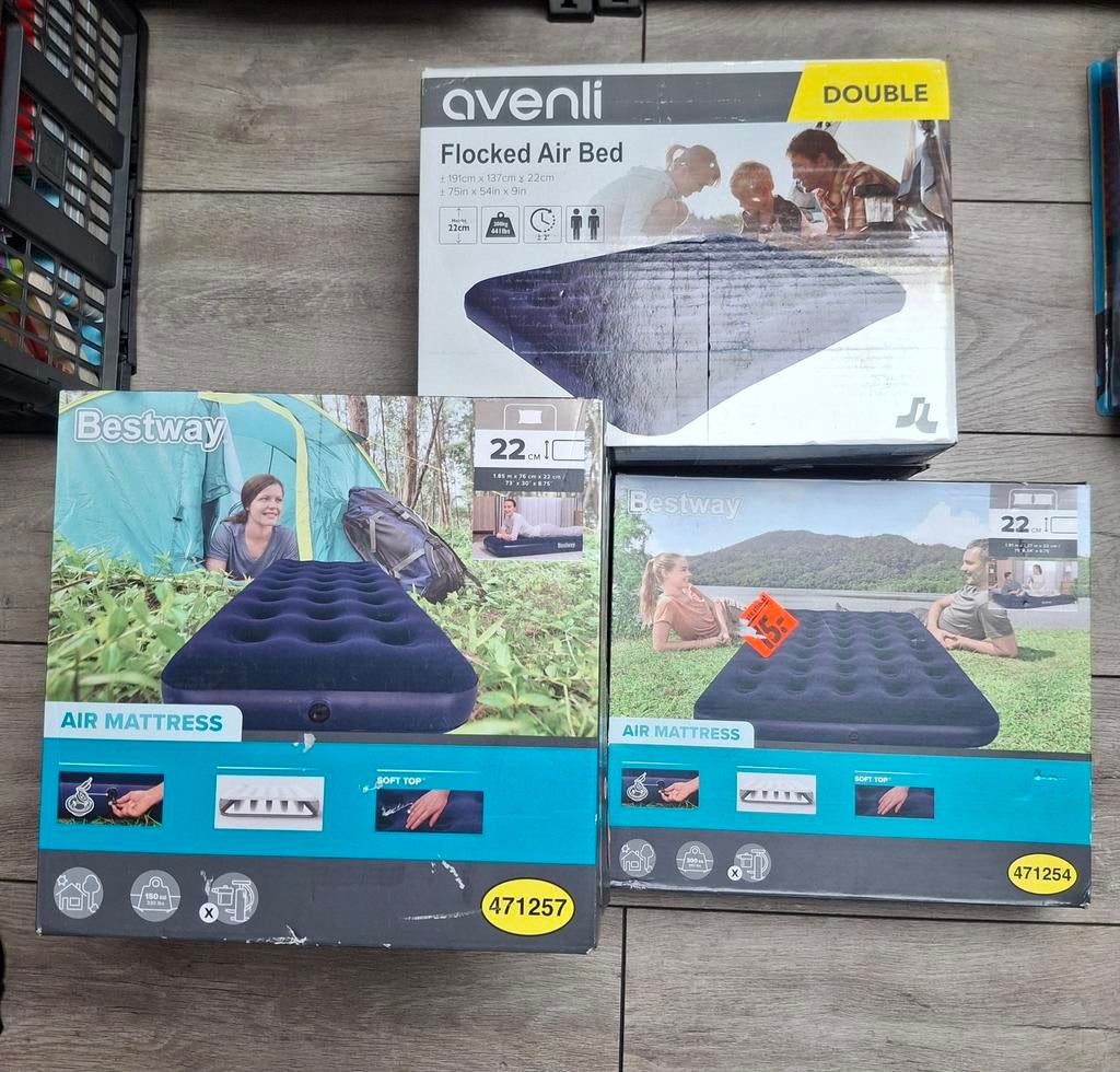 Partij van 8 luchtbedden - Losse verkoop mag ook!, Caravans en Kamperen, Ophalen of Verzenden, Nieuw