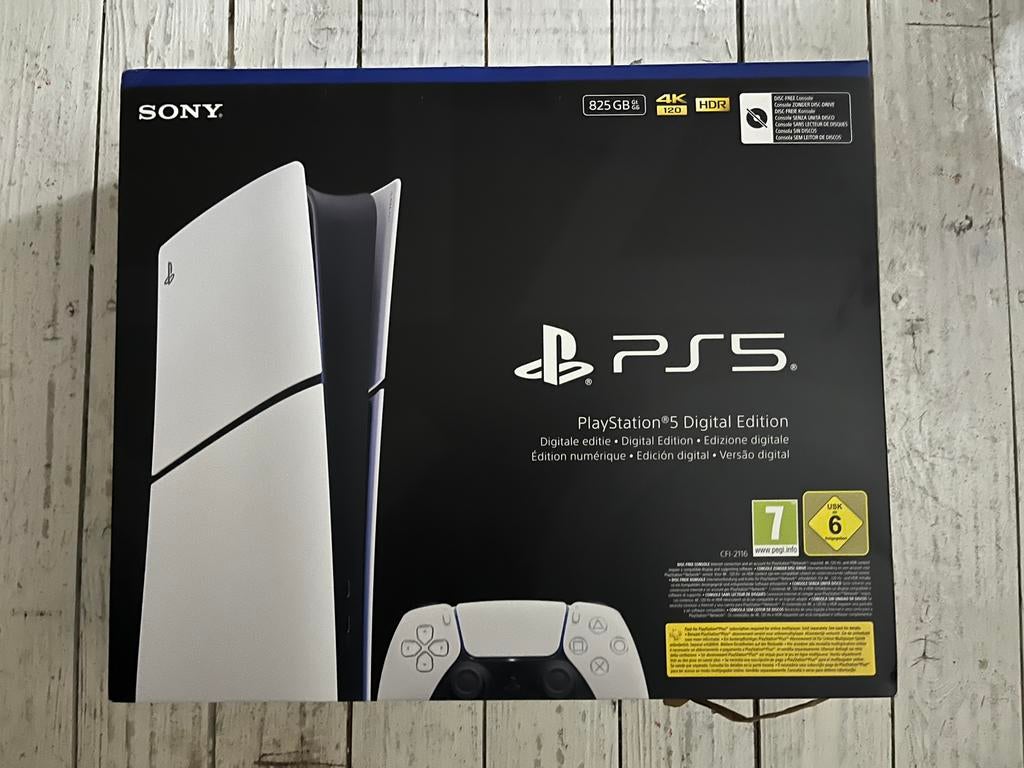 Gloednieuwe gesealde PlayStation 5 Slim Digital 825GB., Spelcomputers en Games, Spelcomputers | Sony PlayStation 5, Ophalen, Nieuw