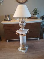 Klassieke vloerlamp met zuilvoet - Crème en Goud, Ophalen
