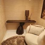 Organische sidetable | sculpturale poot | massief eikenhout, Eikenhout, Nieuw, Ophalen of Verzenden, 150 tot 200 cm