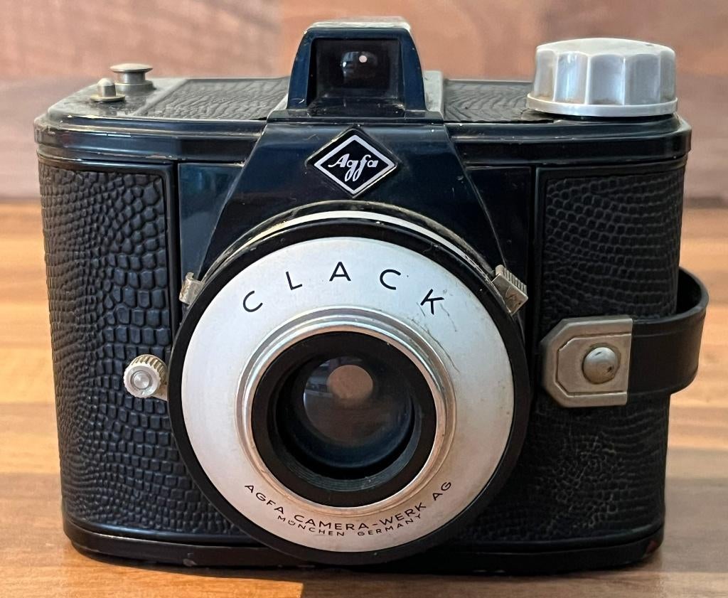 Agfa CLACK analoge camera (met Agfa flitser), Ophalen of Verzenden, Gebruikt, Compact, Overige Merken