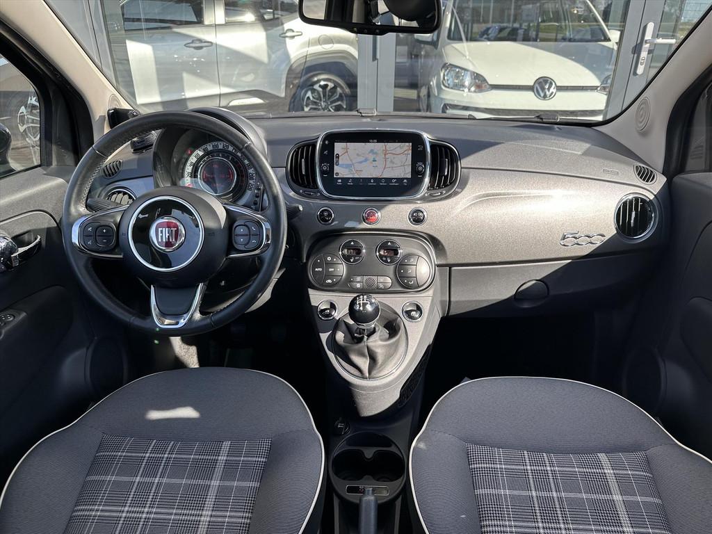 FIAT 500 1.2 69pk Lounge | Pano | Navi | PDC | Cruise C. | D, Stof, Gebruikt, 4 cilinders, 840 kg