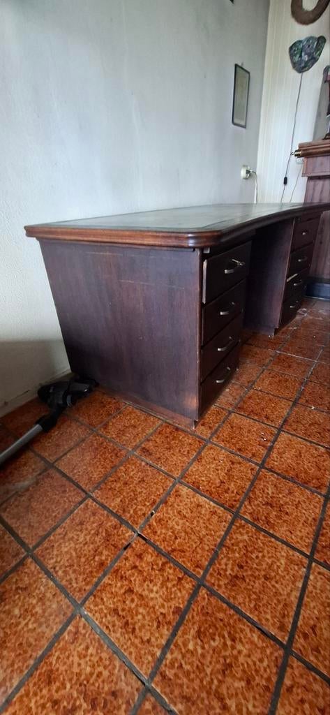Bureau, Huis en Inrichting, Ophalen, Gebruikt, Bruin, Hout