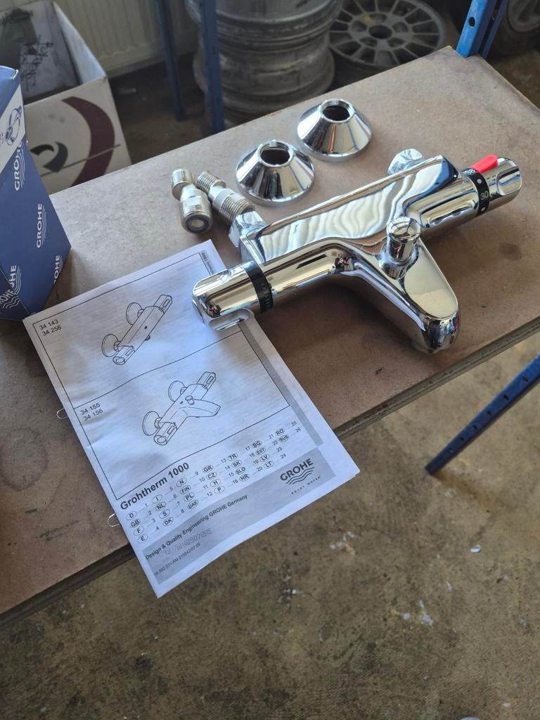 Grohe Grohtherm 1000 Mengkraan - in doos, Ophalen of Verzenden, Nieuw, Chroom, Douche