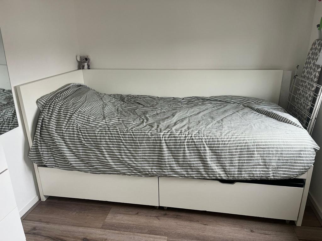 IKEA Nordli bed 90x200 met lades, Ophalen, Gebruikt, 90 cm, Eenpersoons