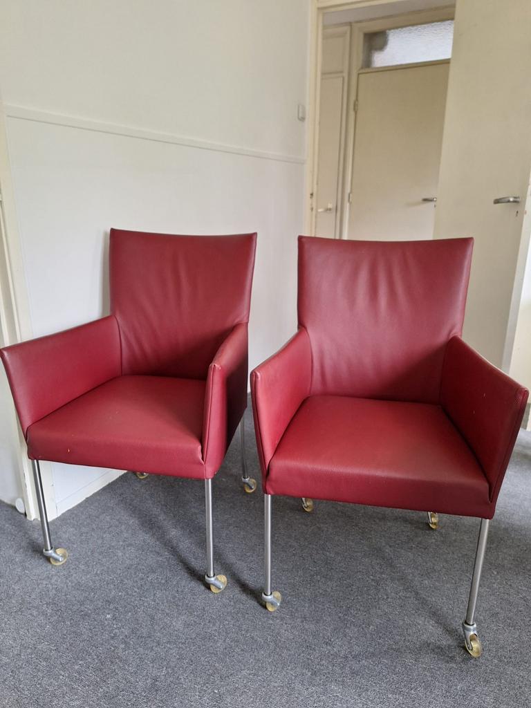 Bert Plantagie design stoelen te koop, Ophalen, Gebruikt, Twee, Leer