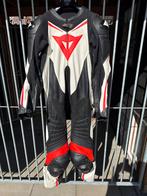 Dainese Motorpak Leer Zwart/Wit/Rood mt 56, Motoren, Kleding | Motorkleding, Ophalen of Verzenden, Tweedehands, Heren, Combipak