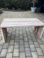 Houten eettafel met verweerde look, Huis en Inrichting, Tafels | Eettafels, Gebruikt, 100 tot 150 cm, Vier personen, Rechthoekig