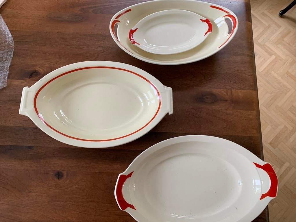 Societe Ceramique Art deco  serveerschalen en soepterrines, Ophalen of Verzenden