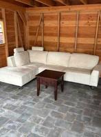 Te koop mooie leren hoekbank, Huis en Inrichting, Ophalen, Zo goed als nieuw, Vierpersoons of meer, Leer