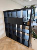 Grote vakkenkast / roomdivider – zwart – modern, Ophalen, Gebruikt