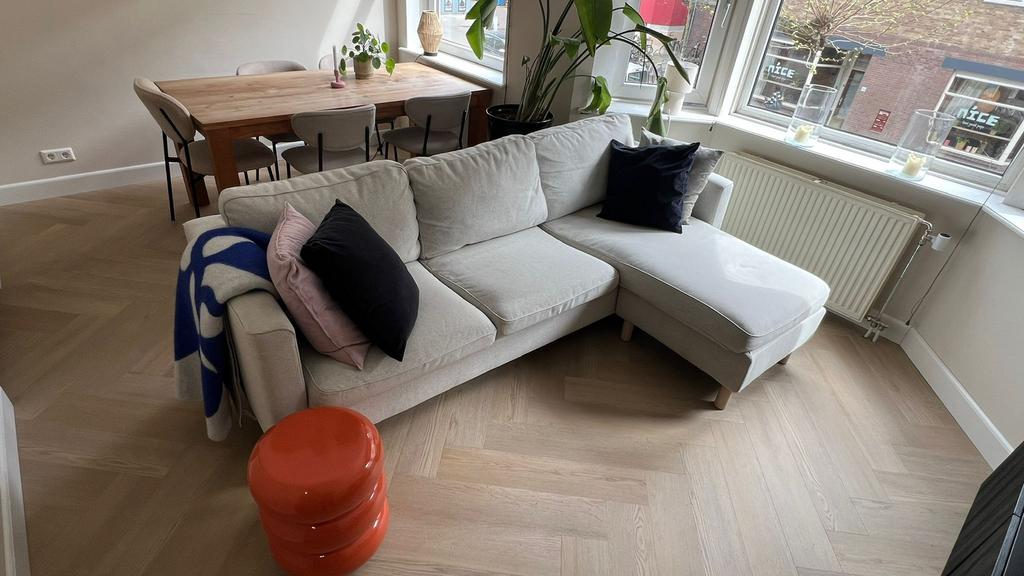 Parup IKEA hoekbank Gunnared Beige, Ophalen, Zo goed als nieuw, Vierpersoons of meer
