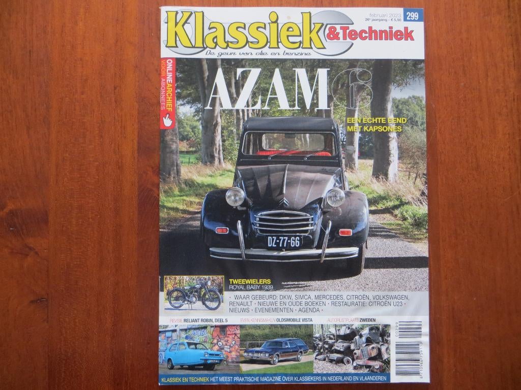 Klassiek & Techniek 299 Citroën 2CV AZAM 6, Reliant Robin, Ophalen of Verzenden, Zo goed als nieuw, Citroën