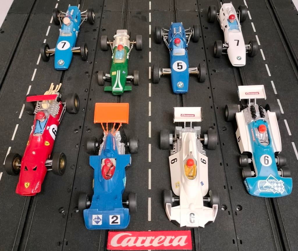 Universal racebaan raceauto snelle wagens Formule 1 racers., Ophalen of Verzenden, Elektrisch, Carrera