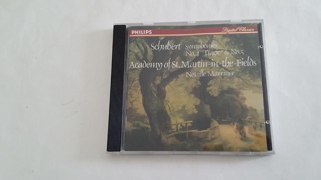 Schubert - Symphonies No.4 'Tragic' & No.5 (ASMF/Marriner), Met libretto, Ophalen of Verzenden, Zo goed als nieuw, Romantiek