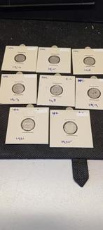 NEDERLAND. 8 oude zilveren dubbeltjes Wilhelmina, Ophalen of Verzenden, Koningin Wilhelmina, 10 cent