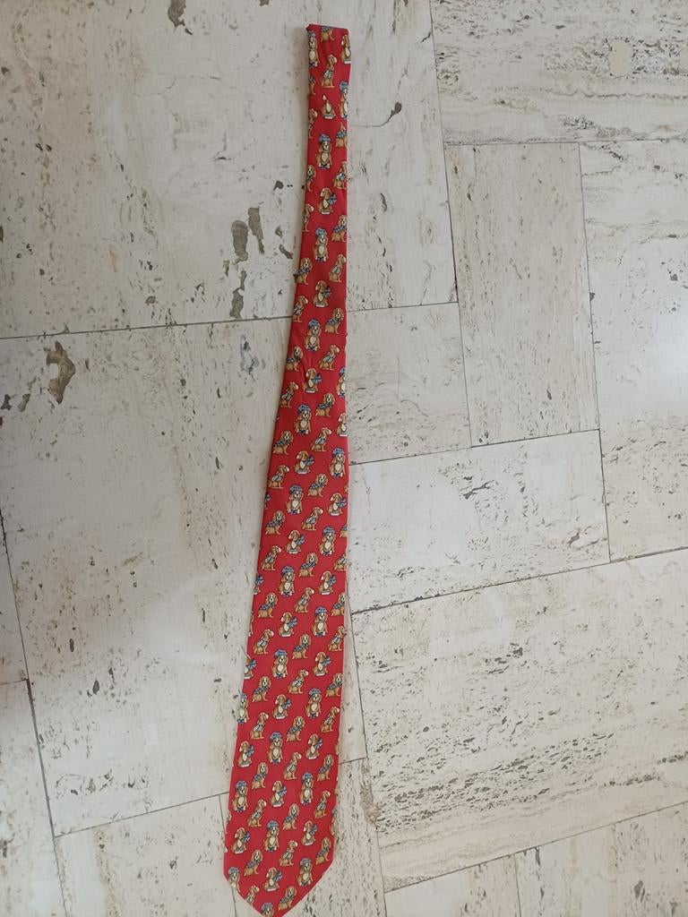Breuer stropdas met hondenprint, Kleding | Heren, Ophalen of Verzenden, Zo goed als nieuw, Met patroon, Breuer