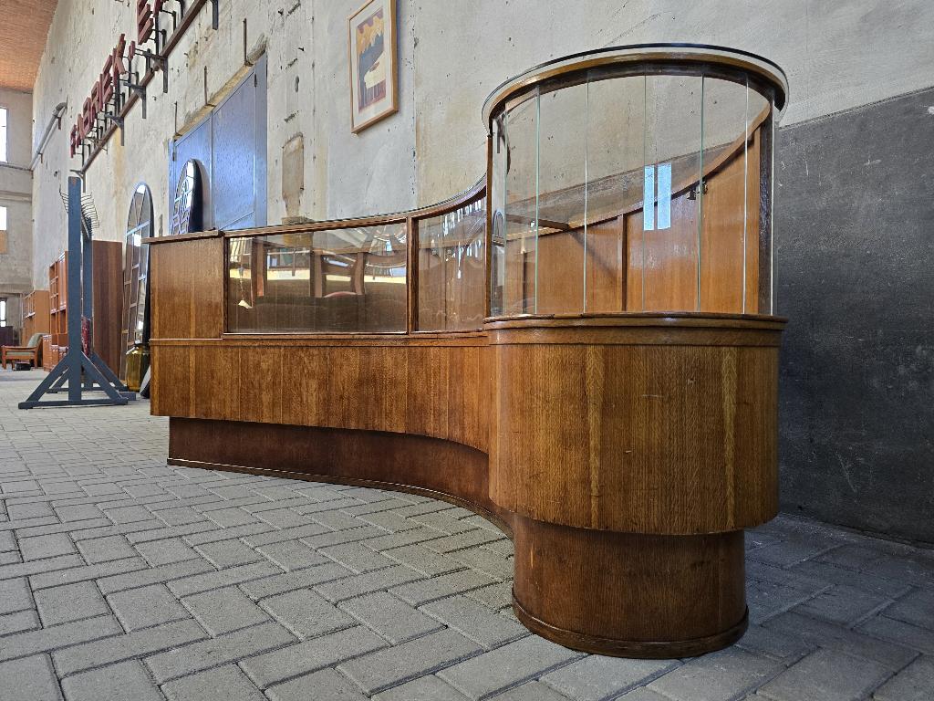 Grote Toonbank | Vintage Winkel Vitrine Laden Kast Antiek, Metaal, Gebruikt, Antiek Vintage Retro Brocante Landelijk, Met deur(en)