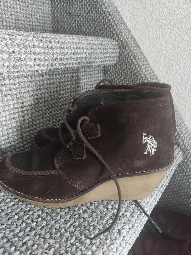Polo assn. USPA schoenen, Bruin, Lage of Enkellaarzen, Ophalen of Verzenden, Gedragen