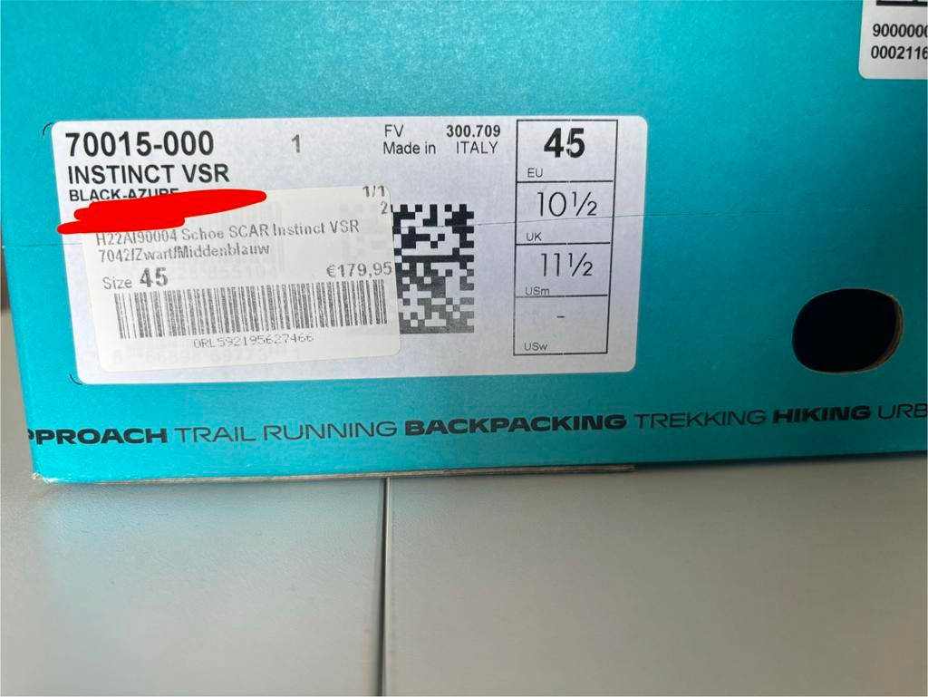 Scarpa Instinct VSR klimschoenen - Maat 45 - Zo goed als nie, Ophalen of Verzenden, Zo goed als nieuw, Klimsportschoenen