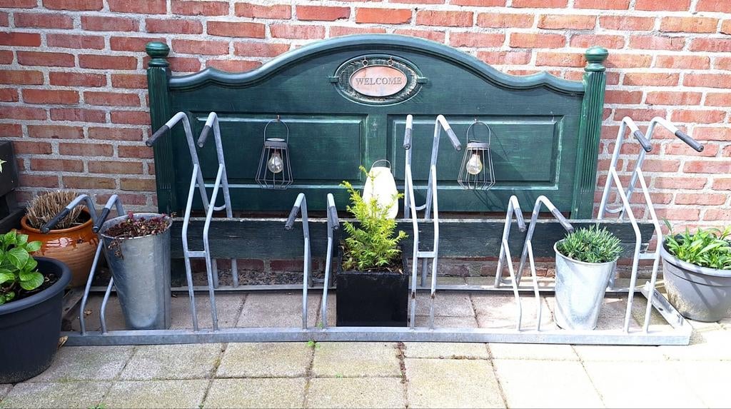 Groot gegalvaniseerd fietsenrek voor 6 fietsen, Ophalen, Gebruikt, IJzer