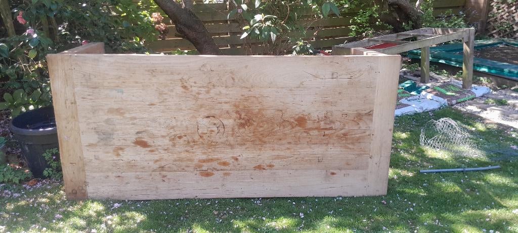 Teak houten tafel, Ophalen, Gebruikt, Teakhout, 200 cm of meer