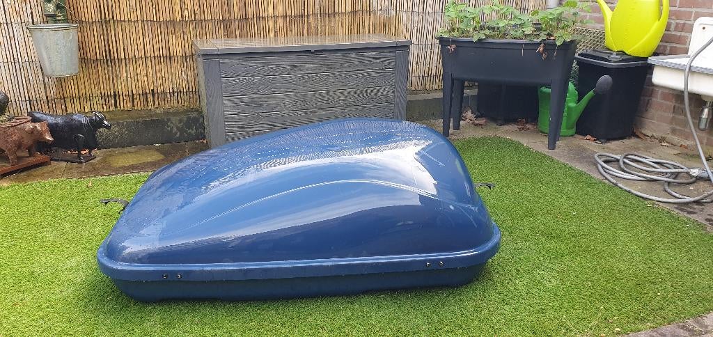 Dakkoffer plus dakdrager Opel Corsa, Auto diversen, Dakkoffers, Ophalen, Zo goed als nieuw