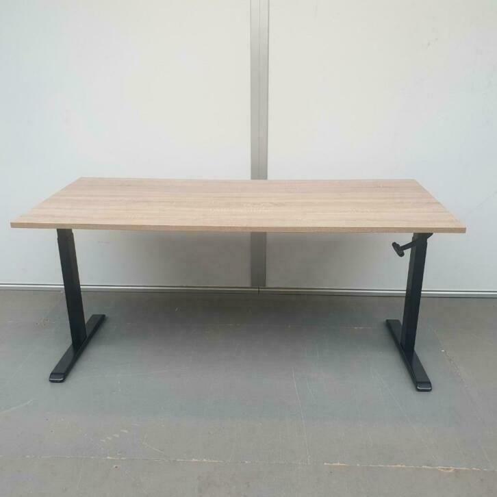 Slinger verstelbaar zit-sta bureau 200x80 cm – zwart frame, Huis en Inrichting, Bureaus, Ophalen, Nieuw